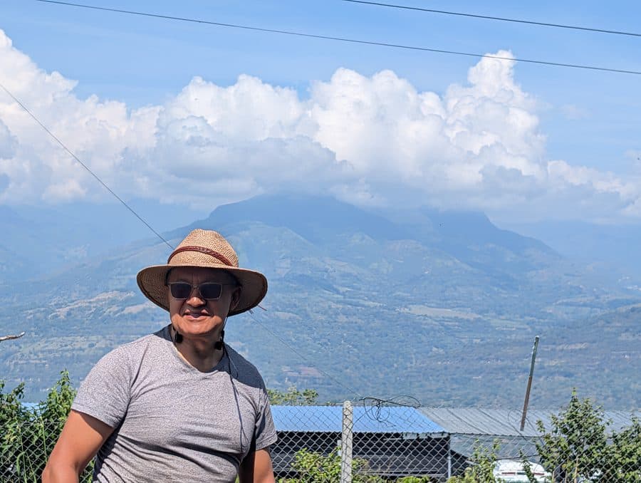 Gabriel Sr. in the coffee mountains of Colombia